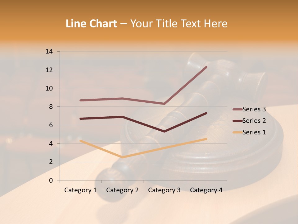 A Judge's Gaven Sitting On Top Of A Table In Front Of A PowerPoint Template