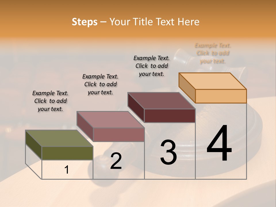 A Judge's Gaven Sitting On Top Of A Table In Front Of A PowerPoint Template