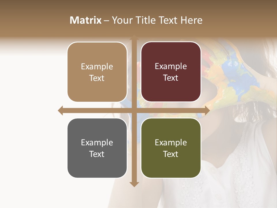 A Little Girl Holding Her Hands Up To Her Face PowerPoint Template