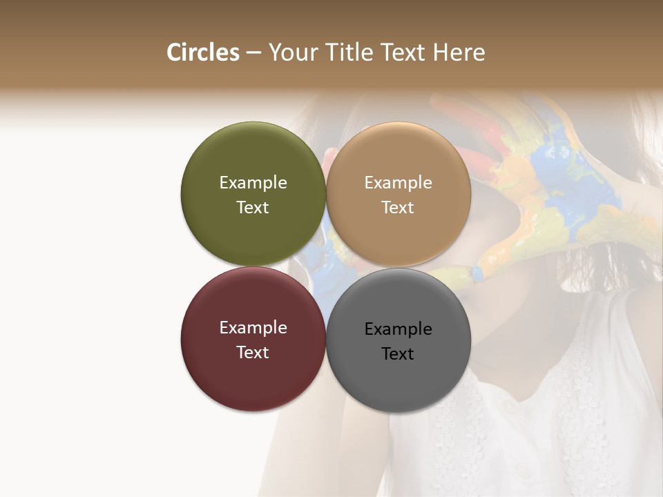 A Little Girl Holding Her Hands Up To Her Face PowerPoint Template