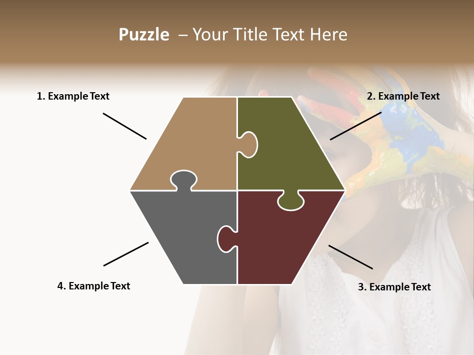 A Little Girl Holding Her Hands Up To Her Face PowerPoint Template