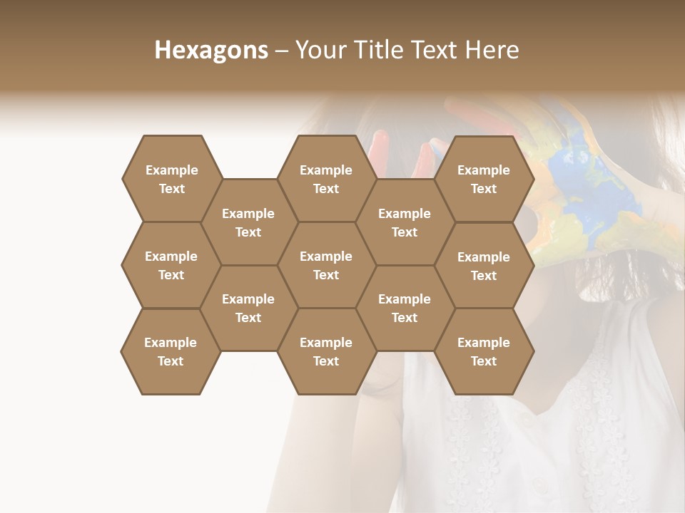 A Little Girl Holding Her Hands Up To Her Face PowerPoint Template