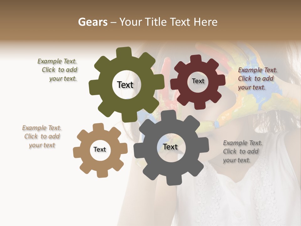 A Little Girl Holding Her Hands Up To Her Face PowerPoint Template