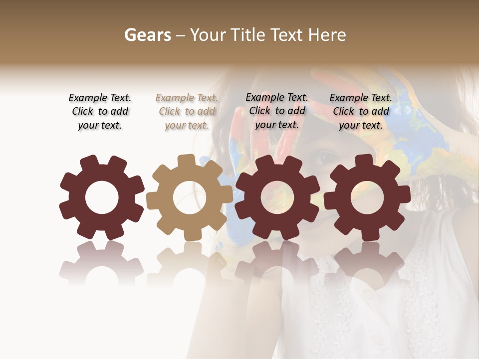 A Little Girl Holding Her Hands Up To Her Face PowerPoint Template