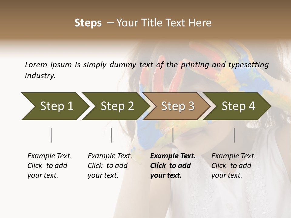 A Little Girl Holding Her Hands Up To Her Face PowerPoint Template