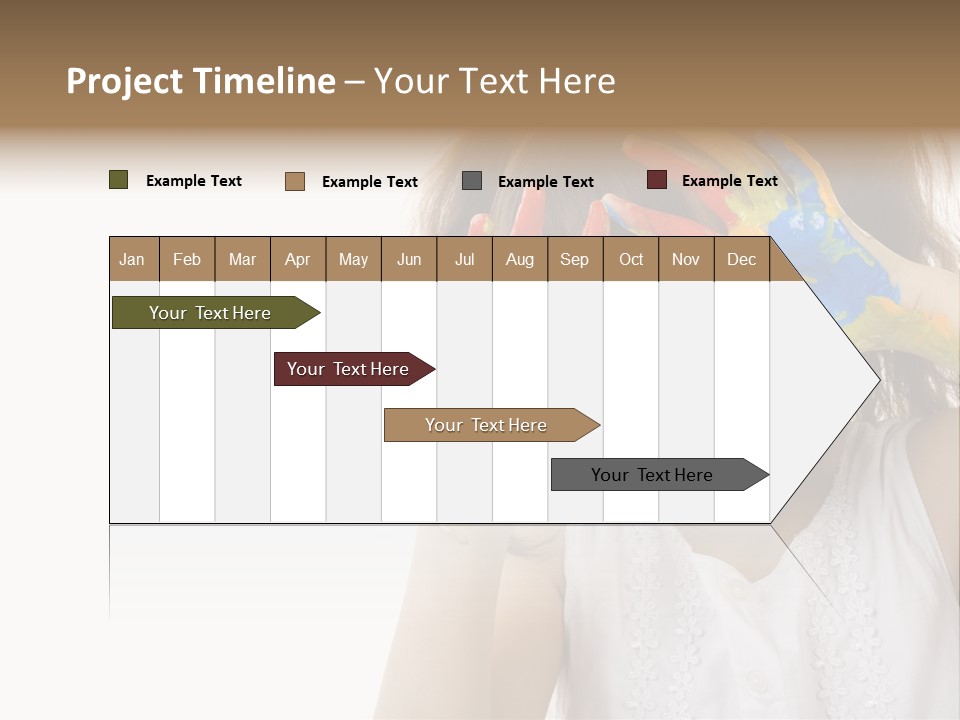 A Little Girl Holding Her Hands Up To Her Face PowerPoint Template