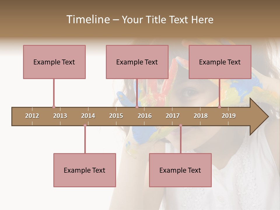 A Little Girl Holding Her Hands Up To Her Face PowerPoint Template