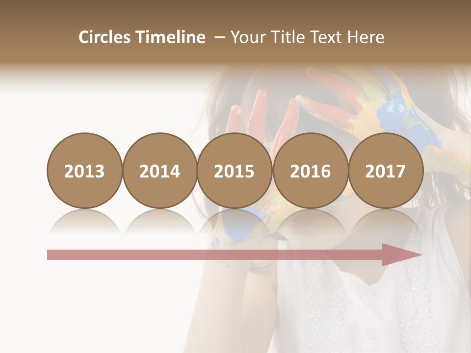 A Little Girl Holding Her Hands Up To Her Face PowerPoint Template