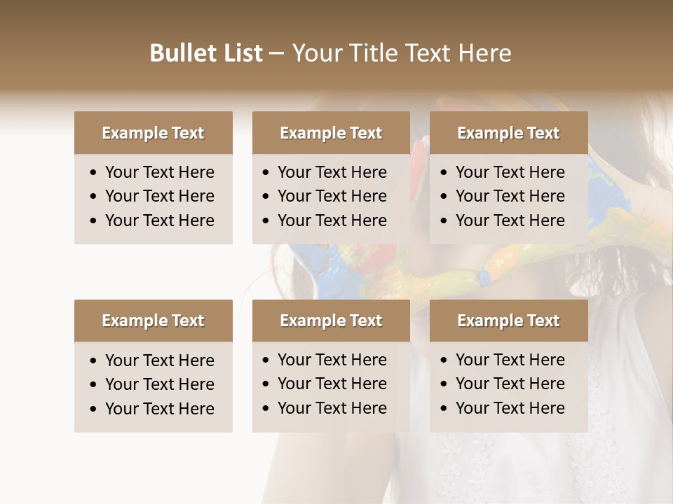 A Little Girl Holding Her Hands Up To Her Face PowerPoint Template