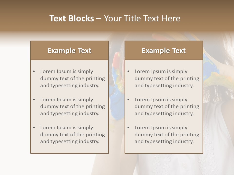 A Little Girl Holding Her Hands Up To Her Face PowerPoint Template