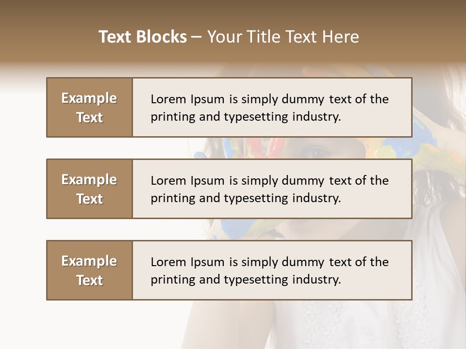 A Little Girl Holding Her Hands Up To Her Face PowerPoint Template