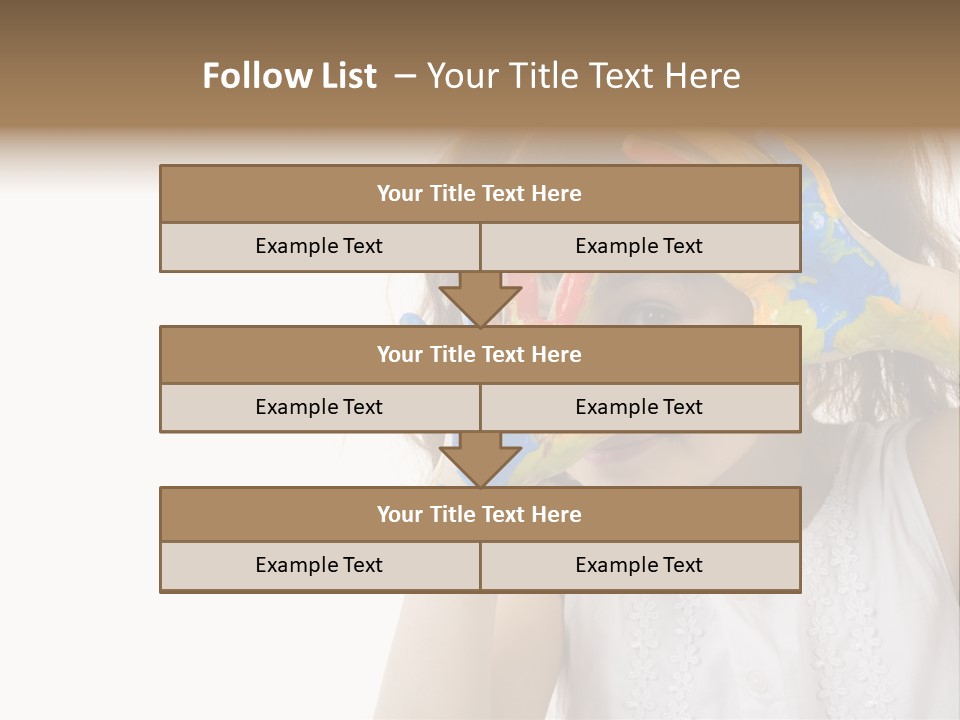 A Little Girl Holding Her Hands Up To Her Face PowerPoint Template