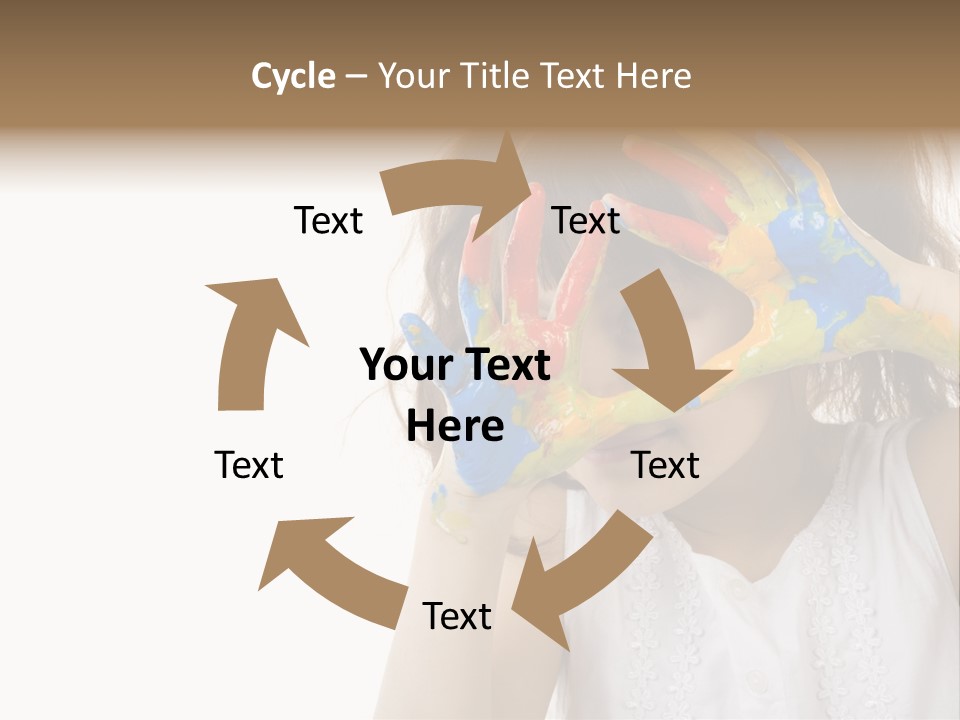 A Little Girl Holding Her Hands Up To Her Face PowerPoint Template