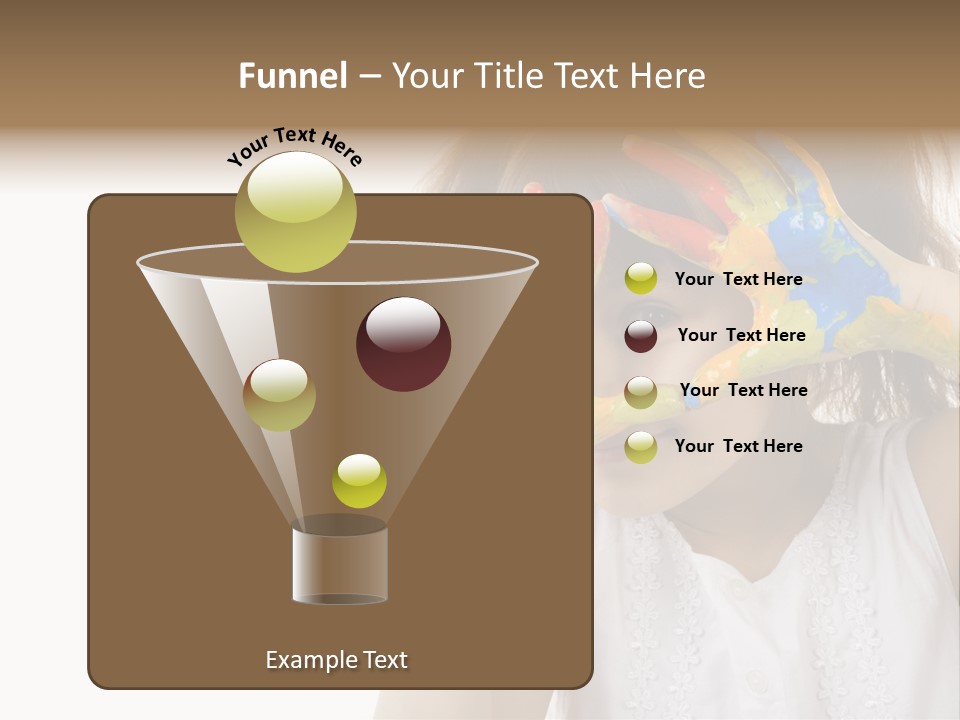 A Little Girl Holding Her Hands Up To Her Face PowerPoint Template