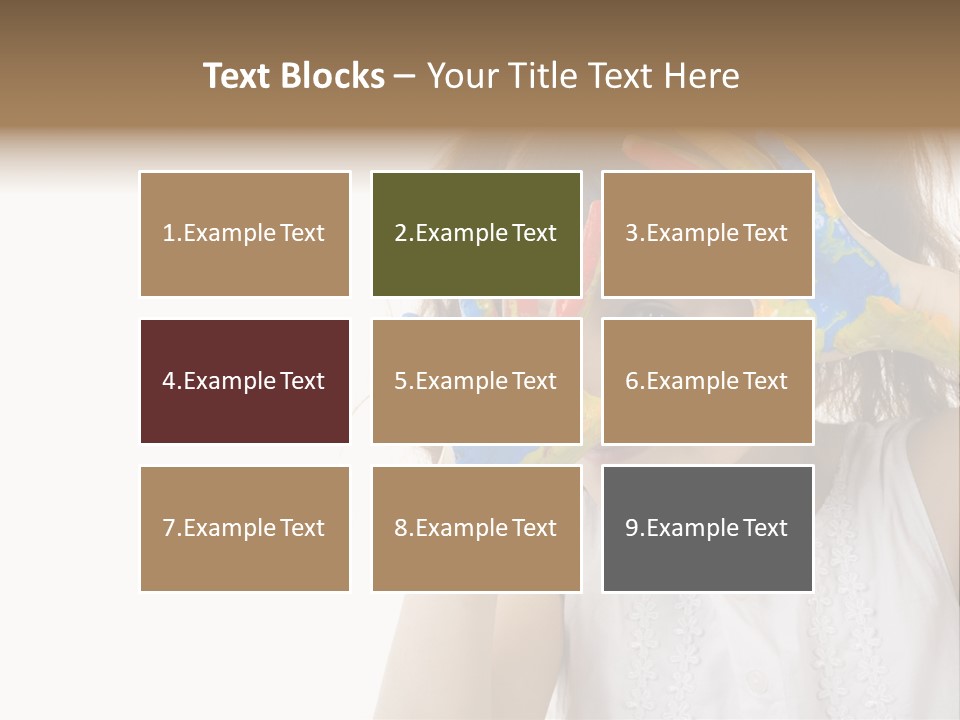 A Little Girl Holding Her Hands Up To Her Face PowerPoint Template