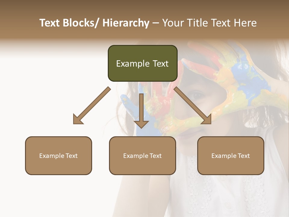 A Little Girl Holding Her Hands Up To Her Face PowerPoint Template