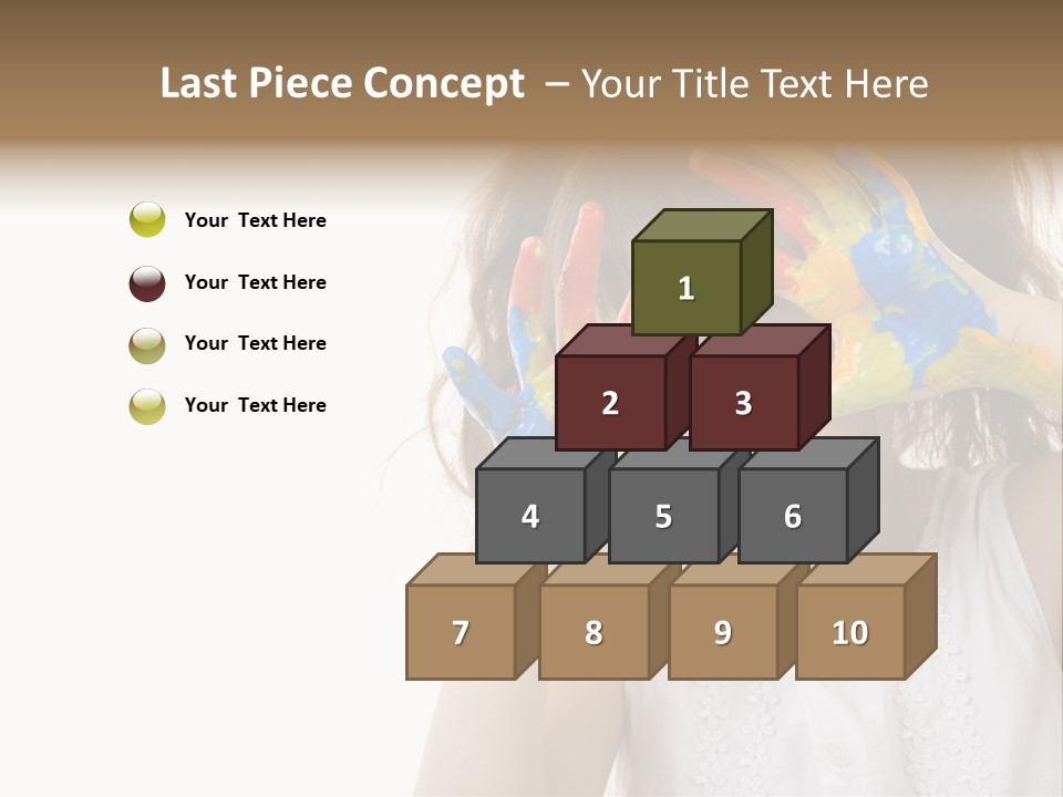 A Little Girl Holding Her Hands Up To Her Face PowerPoint Template