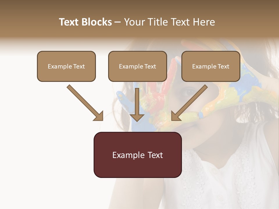 A Little Girl Holding Her Hands Up To Her Face PowerPoint Template