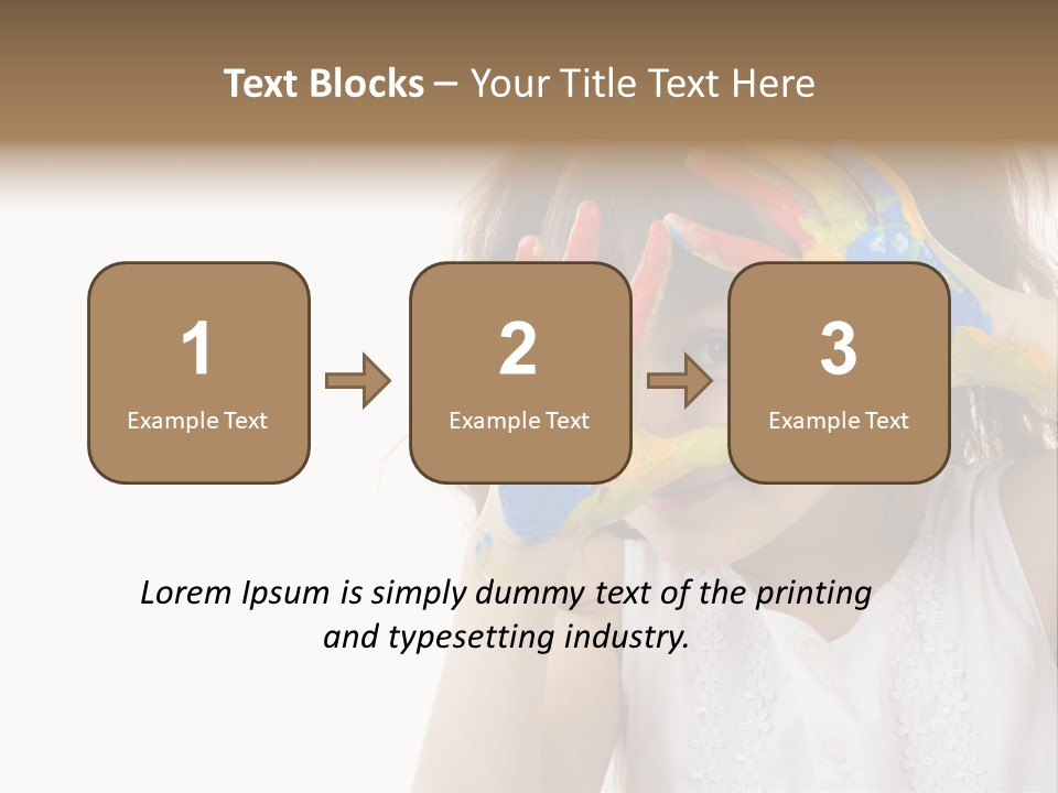 A Little Girl Holding Her Hands Up To Her Face PowerPoint Template