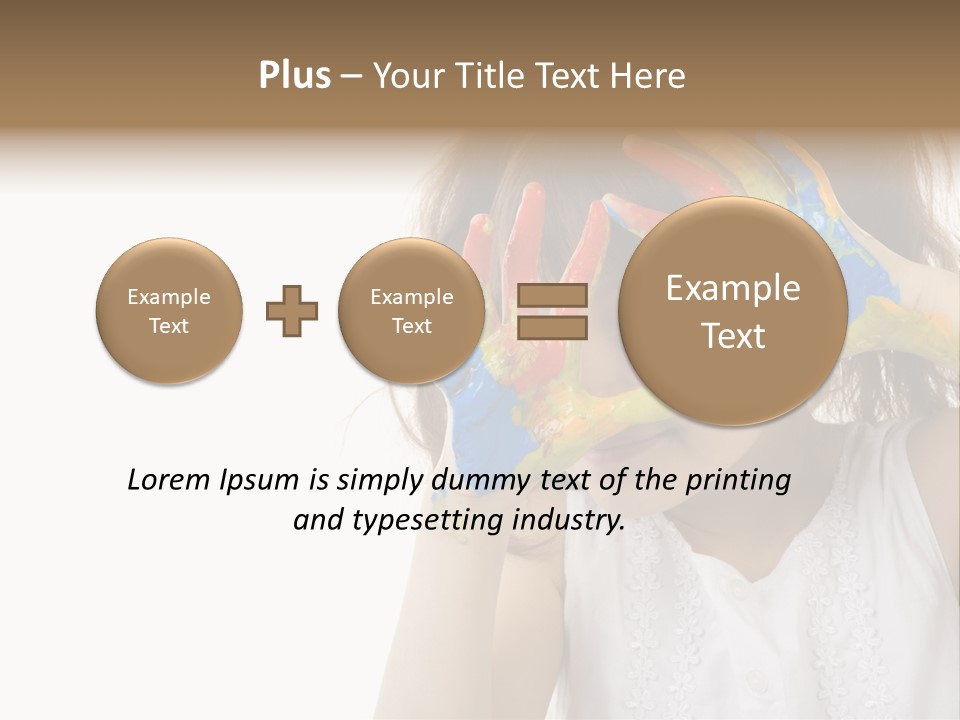 A Little Girl Holding Her Hands Up To Her Face PowerPoint Template