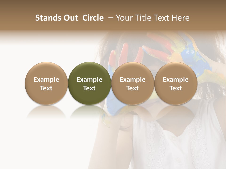 A Little Girl Holding Her Hands Up To Her Face PowerPoint Template