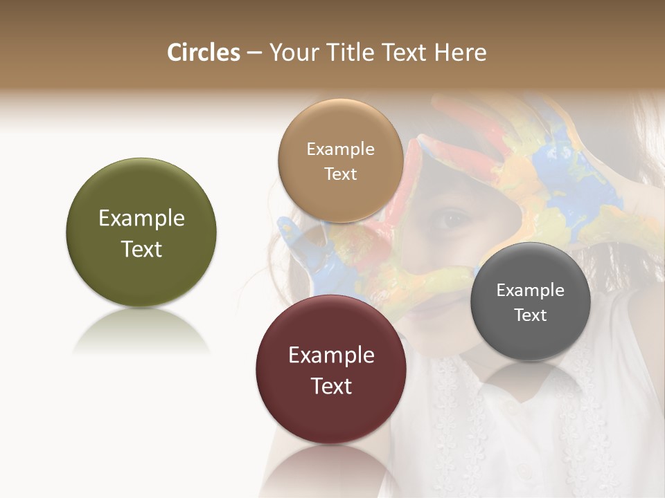 A Little Girl Holding Her Hands Up To Her Face PowerPoint Template