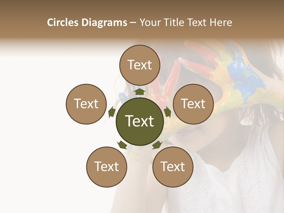 A Little Girl Holding Her Hands Up To Her Face PowerPoint Template