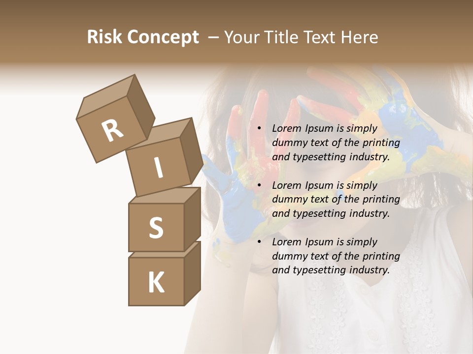 A Little Girl Holding Her Hands Up To Her Face PowerPoint Template