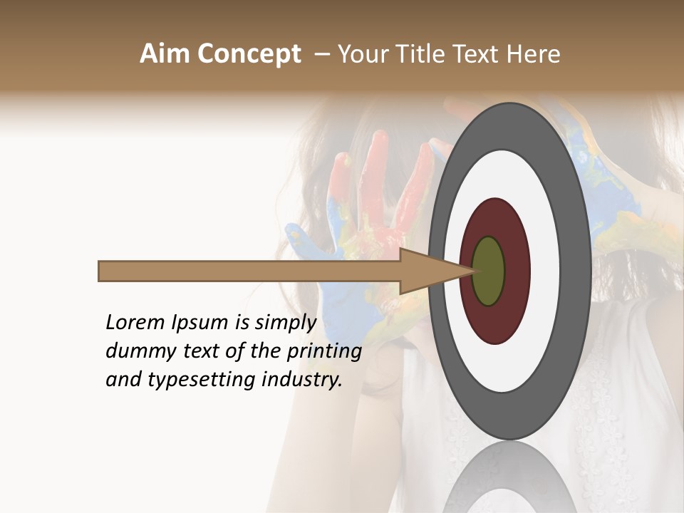 A Little Girl Holding Her Hands Up To Her Face PowerPoint Template