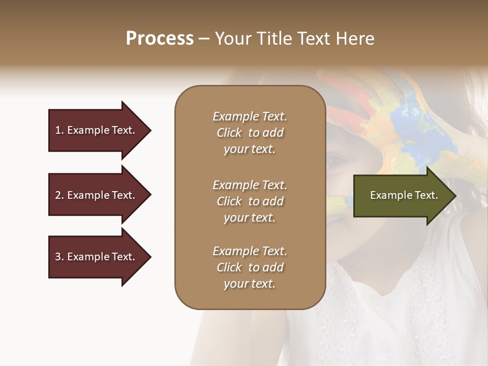 A Little Girl Holding Her Hands Up To Her Face PowerPoint Template