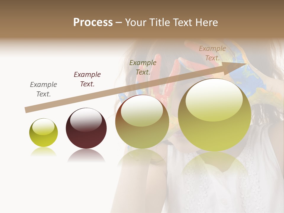 A Little Girl Holding Her Hands Up To Her Face PowerPoint Template