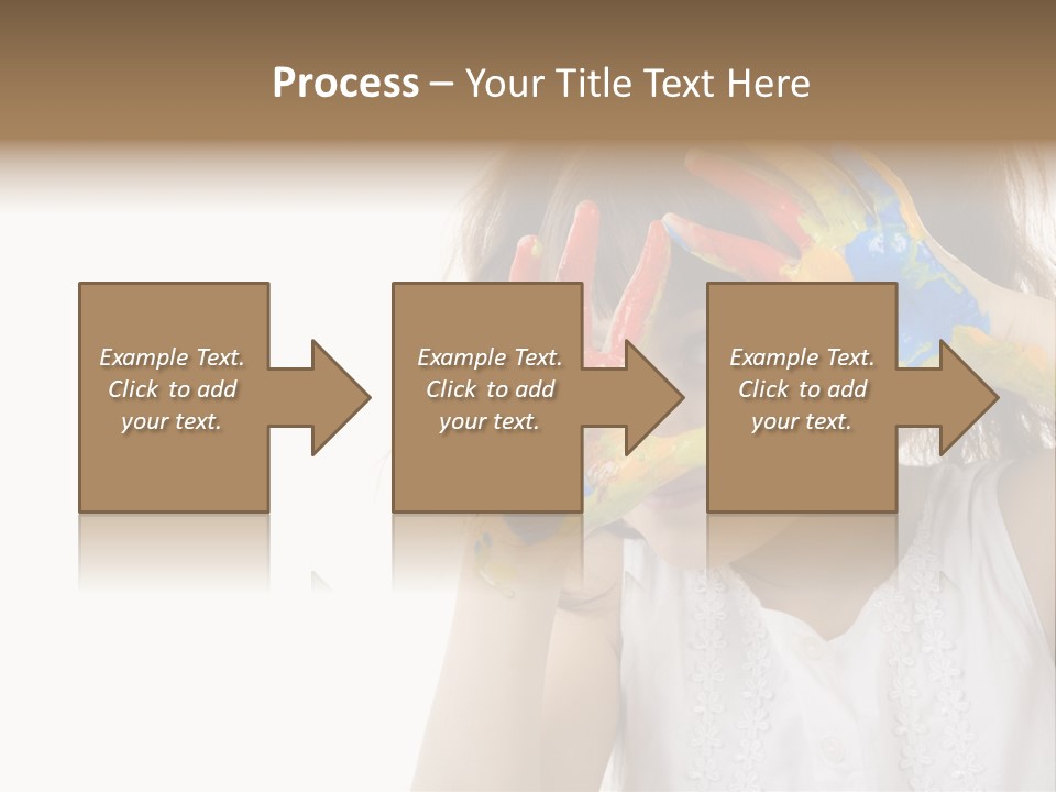 A Little Girl Holding Her Hands Up To Her Face PowerPoint Template