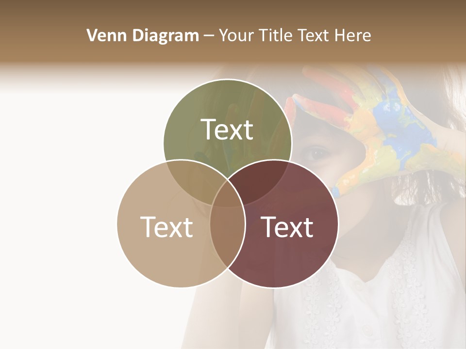 A Little Girl Holding Her Hands Up To Her Face PowerPoint Template