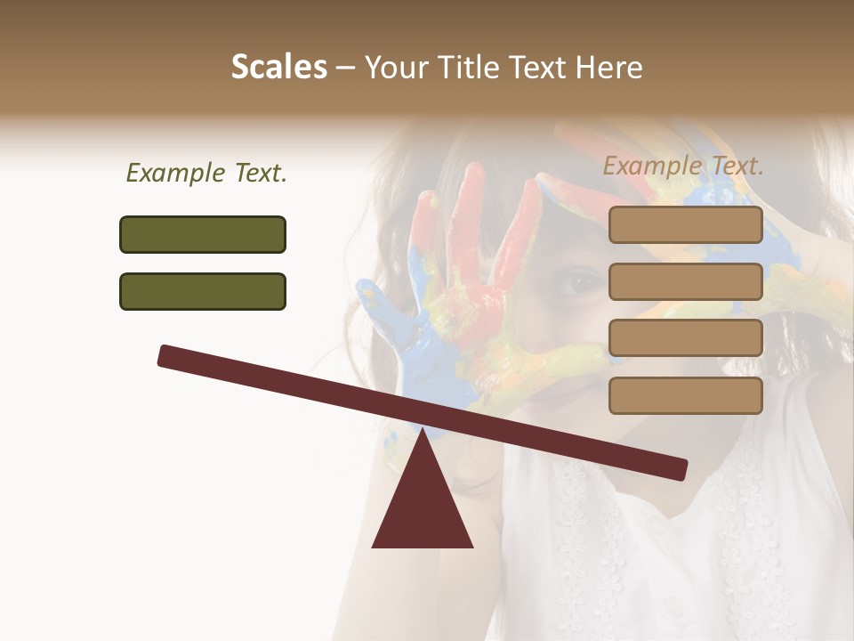 A Little Girl Holding Her Hands Up To Her Face PowerPoint Template