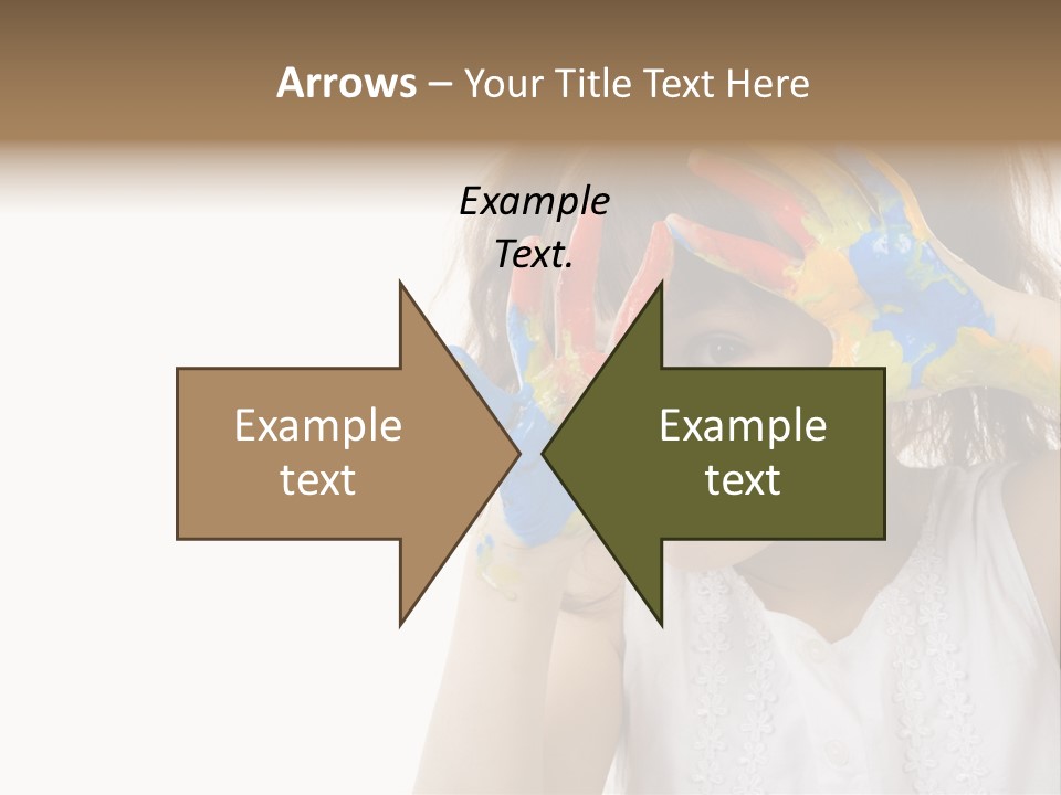 A Little Girl Holding Her Hands Up To Her Face PowerPoint Template