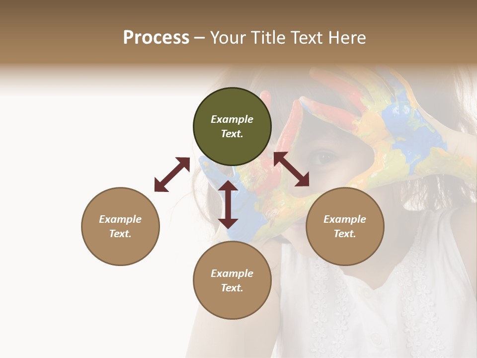 A Little Girl Holding Her Hands Up To Her Face PowerPoint Template