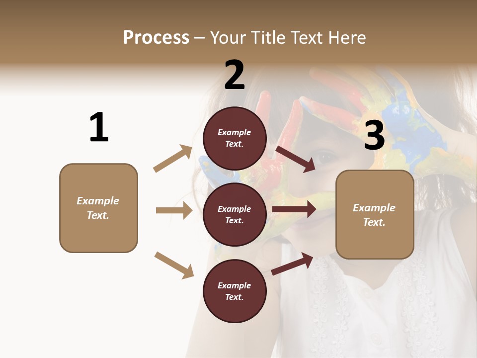 A Little Girl Holding Her Hands Up To Her Face PowerPoint Template