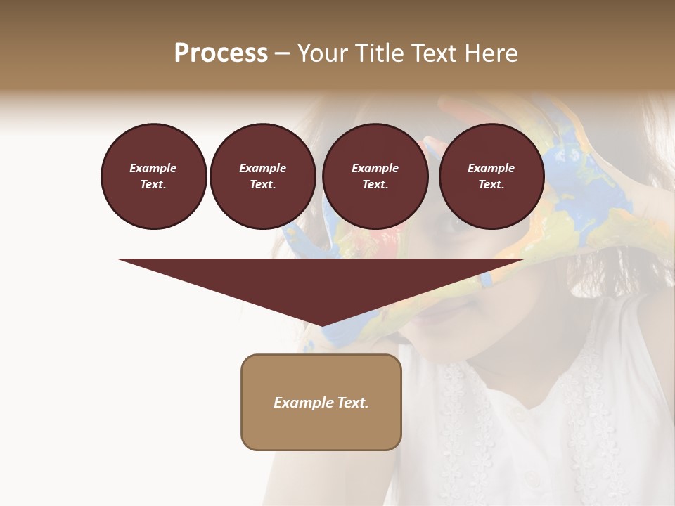 A Little Girl Holding Her Hands Up To Her Face PowerPoint Template