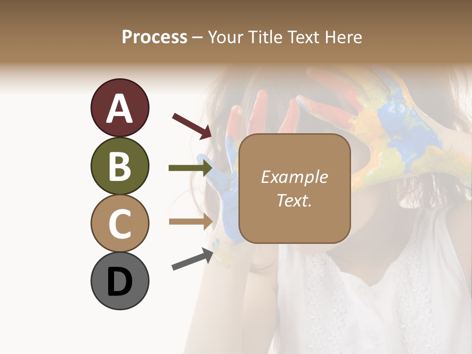 A Little Girl Holding Her Hands Up To Her Face PowerPoint Template