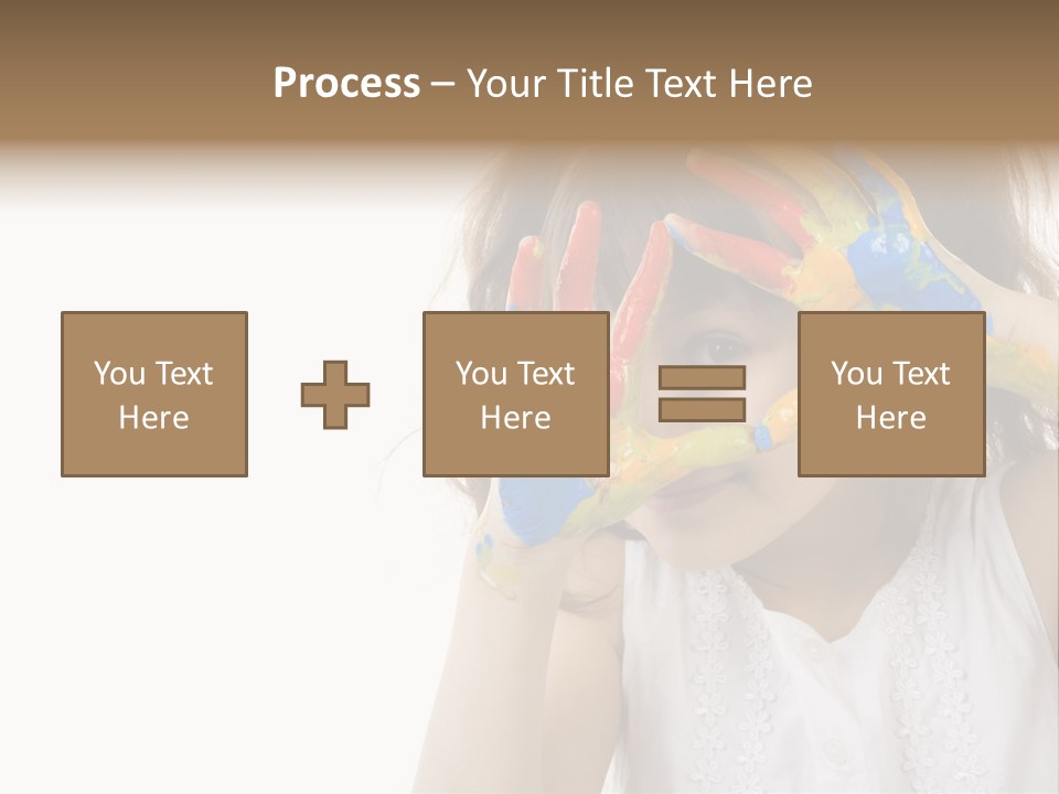 A Little Girl Holding Her Hands Up To Her Face PowerPoint Template