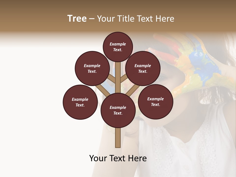 A Little Girl Holding Her Hands Up To Her Face PowerPoint Template