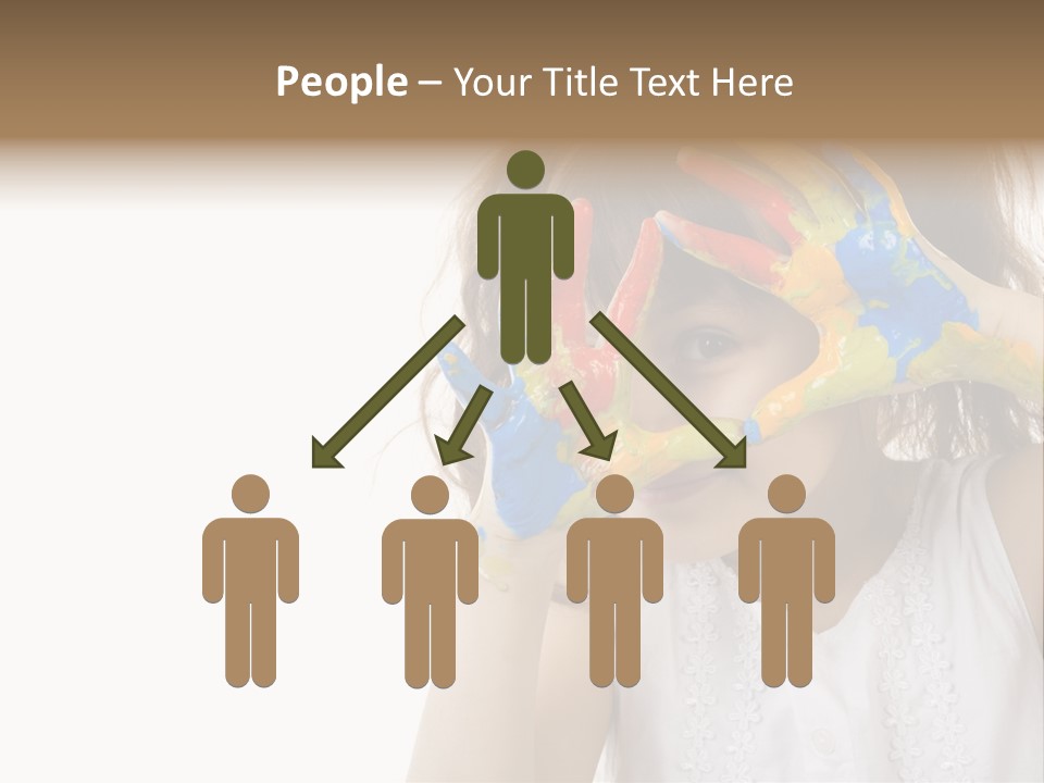 A Little Girl Holding Her Hands Up To Her Face PowerPoint Template