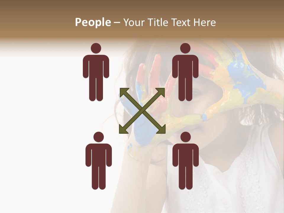 A Little Girl Holding Her Hands Up To Her Face PowerPoint Template