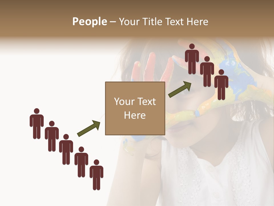 A Little Girl Holding Her Hands Up To Her Face PowerPoint Template