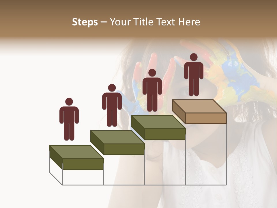 A Little Girl Holding Her Hands Up To Her Face PowerPoint Template