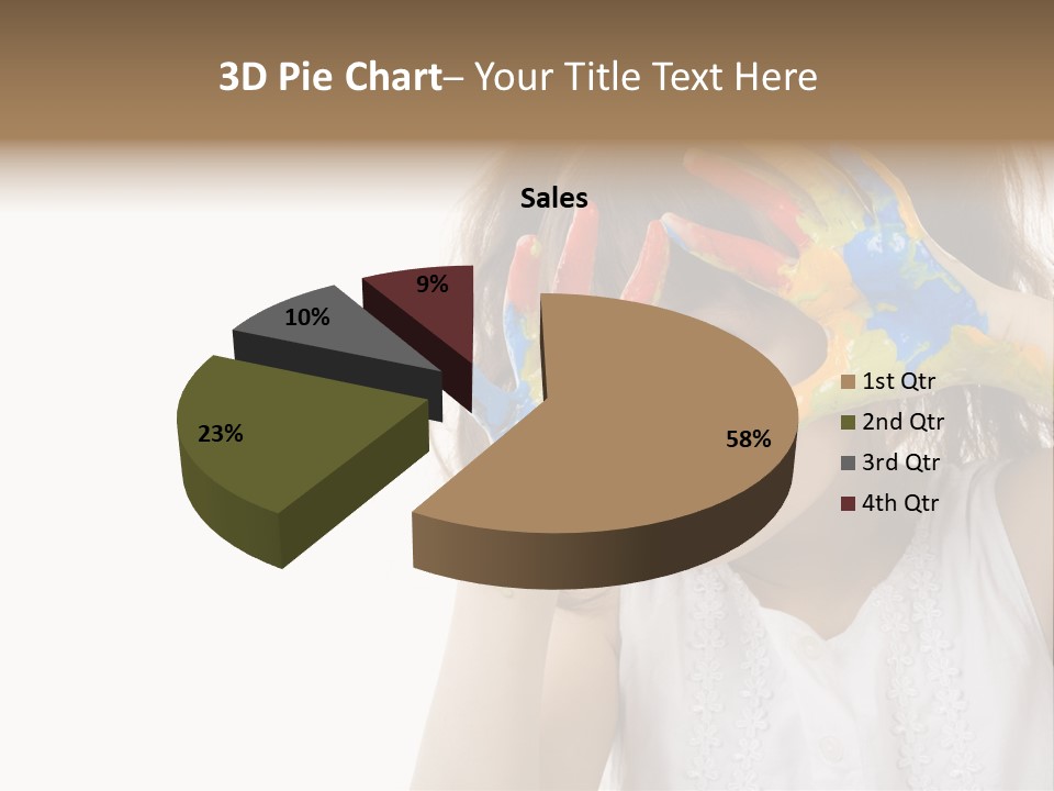 A Little Girl Holding Her Hands Up To Her Face PowerPoint Template