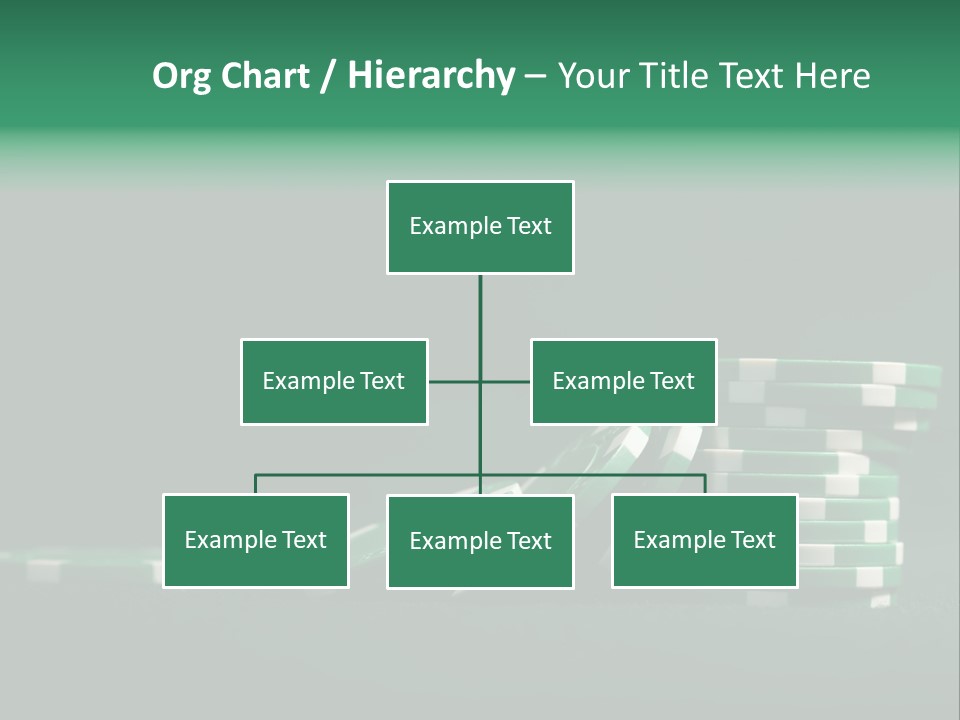 A Pile Of Green And White Poker Chips PowerPoint Template