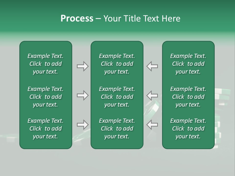 A Pile Of Green And White Poker Chips PowerPoint Template