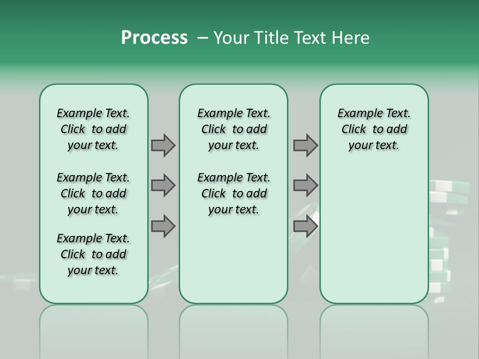 A Pile Of Green And White Poker Chips PowerPoint Template