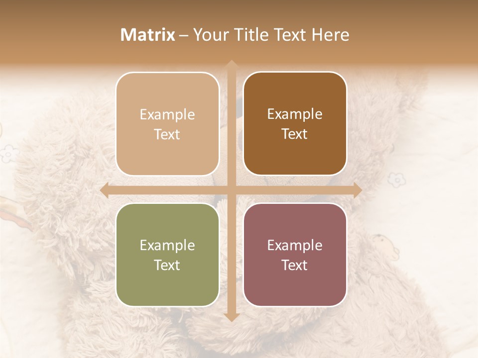 A Teddy Bear Hugging Another Teddy Bear On A Bed PowerPoint Template